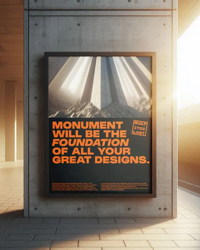 Monument Extended: Brutalism You Can Set in Type